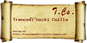 Trencsánszki Csilla névjegykártya