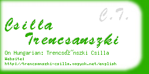 csilla trencsanszki business card